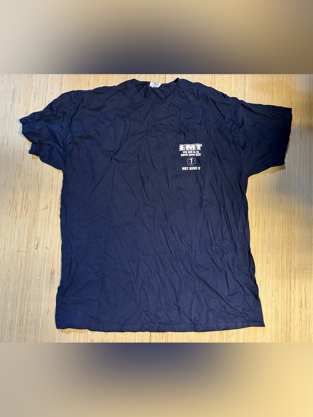 Jerzees Navy EMT Graphic Short-Sleeve Crew Tee